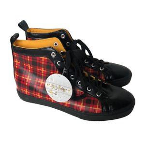 NWT Harry Potter Gryffindor plaid high top sneaker/shoe, MEN - Size 8